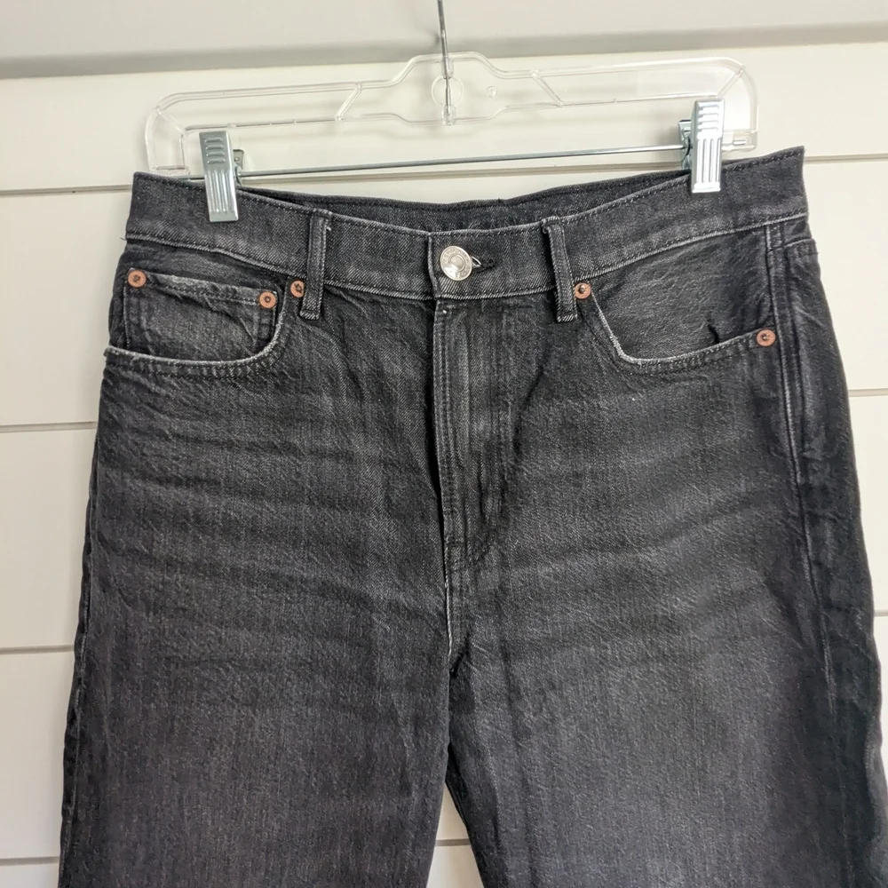 American Eagle 90s Boyfriend Jeans Washed Black Size 8